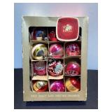 12 Vintage Glass Christmas ornaments