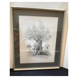 15 1/2x19" picture of tree