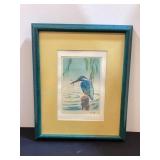 Kingfisher Watercolor, 11x13 1/2" tall