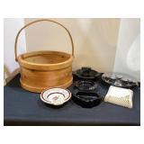 Wood Basket & Ashtray Collection