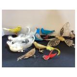 Vintage Decorative Birds,clip & wire on
