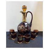 Egermann Czechoslovakia Decanter Set