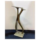 Brass Shoe Rest Stand, 4x5x14 1/2"