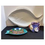 Fish Platters & Ceramic Tealight Fish by Diane