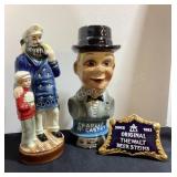 Decanters & Ceramic Stein Advertising Plaque