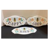 New Be Happy, Be Good & Be Kind Metal Plaques