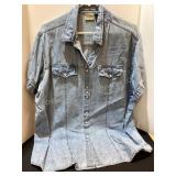 Snap Front Denim Shirt, size 20