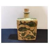 Antique Pottery Fish Flask