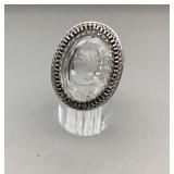 Whiting & Davis Cameo Ring, size 7 1/2
