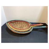3 Vintage Leaf Nesting Baskets