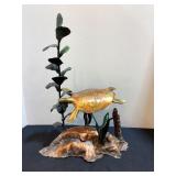 Metal Sea Turtle Sculpture