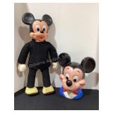 1975 Mickey Mouse Plush & Plastic Bank