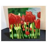 8x8" Ping Tulip Tile with built in stand