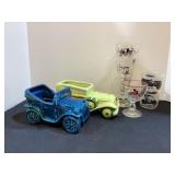 Vintage Car Planters & Glasses