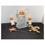Vintage Angel Tree Tooper, ornaments, pick &