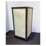 Embossed Panel Lamp, 6 1/2x6 1/2x13 1/2" tall