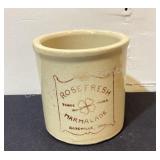 Roseville Marmalade crock, 5x5 1/4" tall
