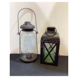 Andre Lantern & Mason Jar Lantern/candle Holder