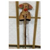 Lighted Rudolf decoration, 13"w x 51", Works