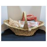 Basket of Doilies, Pillow Covers & More