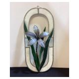 3D Purple Stained Glass Iris, 6x13 1/2"