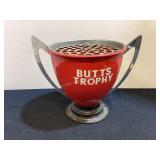 Metal "Butts Trophy" Ash Bucket