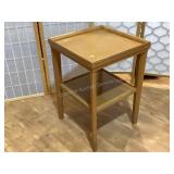 Vintage blonde wood accent table