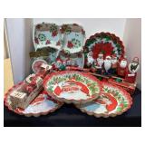 Vintage Chris Bulbs, ornaments, plastic trays,