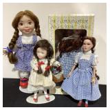 4 Porcelain Dorothy Style Dolls