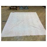 Peach Chenille Bedspread, 95x89"