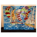 16x12" Paint by Number Sailboats