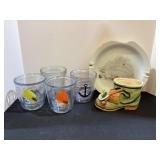 Fishing Decor & Vintage Ship Ashtray/Plate