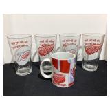 Red Wing Glasses & Mug