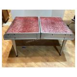 Folding Metal Suitcase Table, 32x20x16" opened
