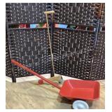 Metal Pull Wagon & Wood Duck Toy