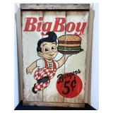 Open Road Nostalgic Big Boy Decor, 17 1/2x27" tall