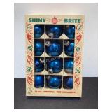 Boxed Shiny Brite Blue Ornaments