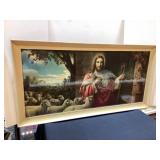 Vintage Jesus Picture, 32 1/2x16 1/2"