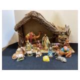 Vintage Ceramic Nativity Figures & Creche