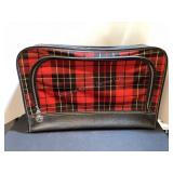 Vintage Plaid Suitcase, 20x5 1/4x13"