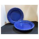 Longaberger Pottery Pie Plate & 10" Plate