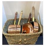 Basket of Copper Pans