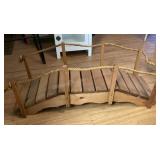 Decorative Wood Bridge, 35x12 1/2x13" tall