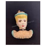Chalkware Head Plaque