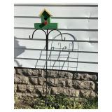 72" Shepherds hook and garden trellis