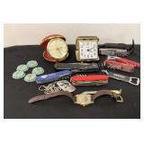 Knives, Multi Tools, Travel Clocks & More