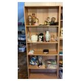 Bookshelf with contents