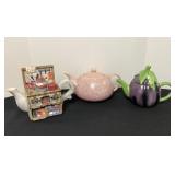 3 Teapots, vintage to modern