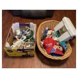 Basket & Box of Home Goods & More