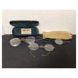 3 Vintage Spectacles, one stamped gold filled